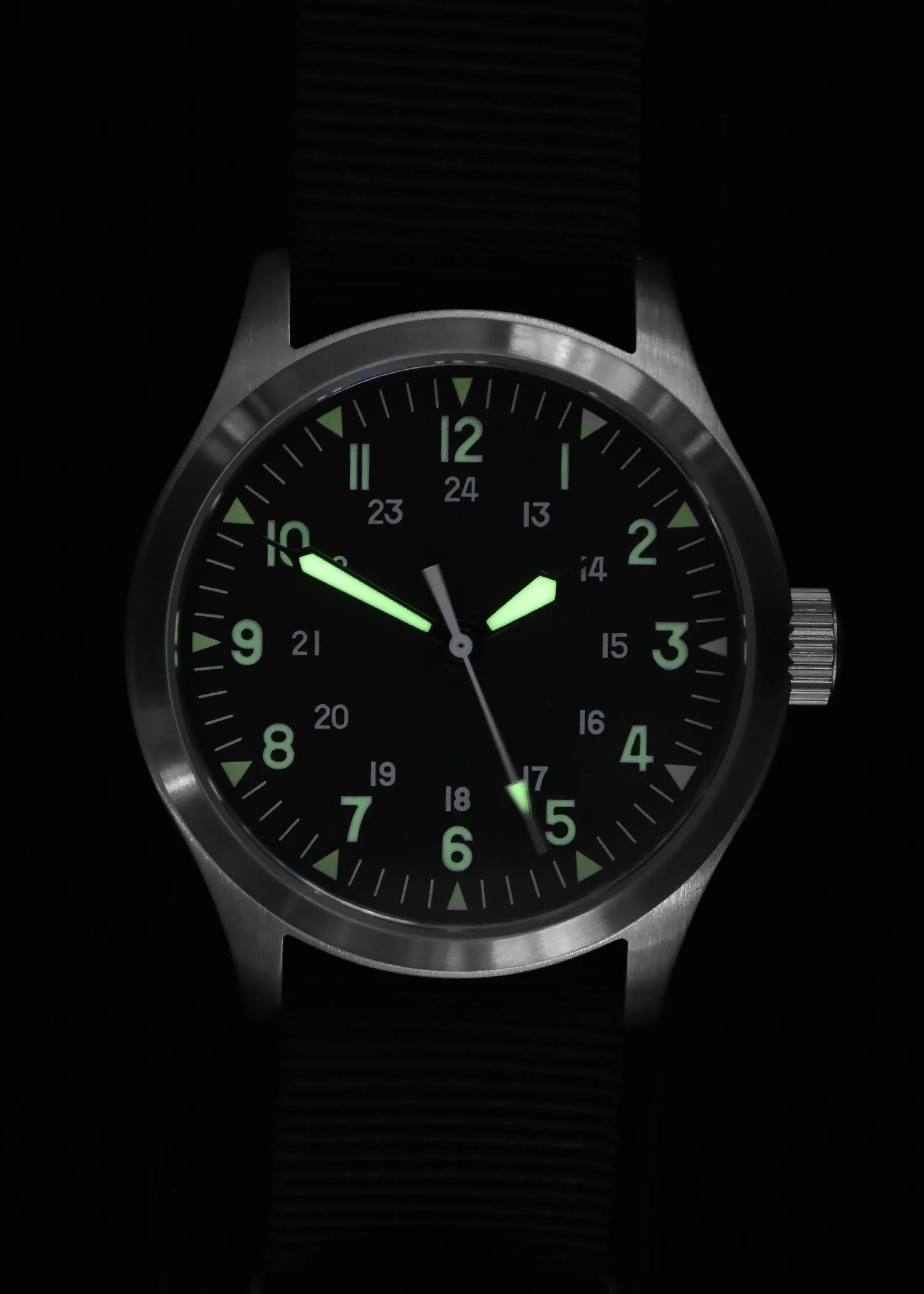 MWC Mk III Stainless Steel 1950's Pattern 100m Water Resistant Automatic Military Watch with Sapphire Crystal (12/24 Hour Dial Variant) Unbranded Caseback - Image 3