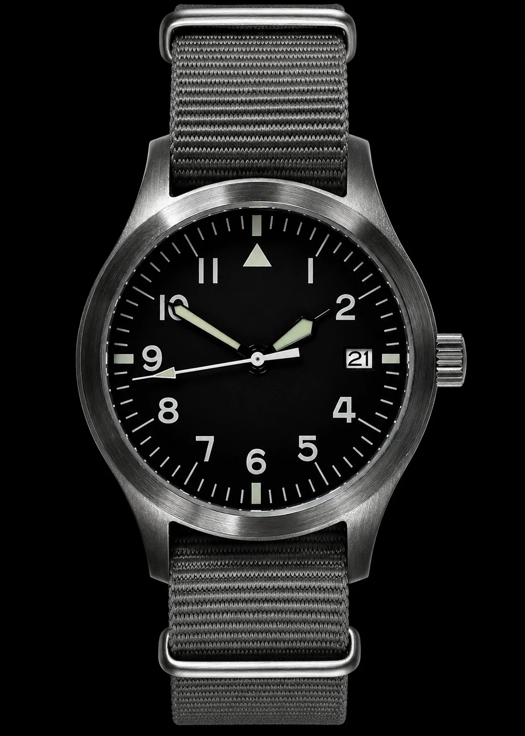MWC Mk III Stainless Steel 1950's Pattern 100m Water Resistant Automatic Military Watch with Sapphire Crystal (Unbranded Variant)