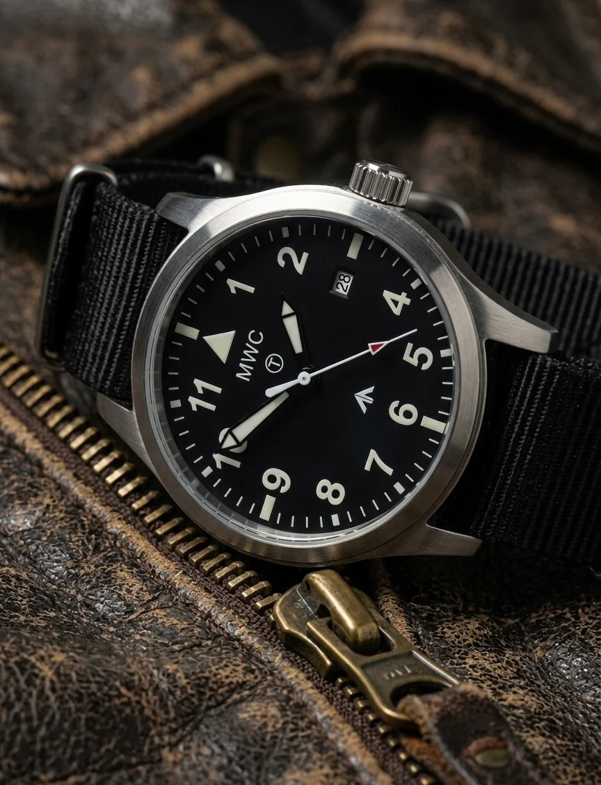 MWC MKIII (100m) 1950's / 60's Pattern Automatic Military Watch in Stainless Steel with Sapphire Crystal - Image 12