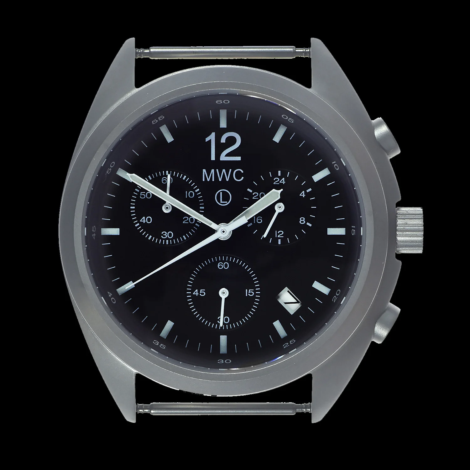 MWC NATO Pattern Stainless Steel Hybrid Military Pilots Chronograph with Sapphire Crystal - Image 3