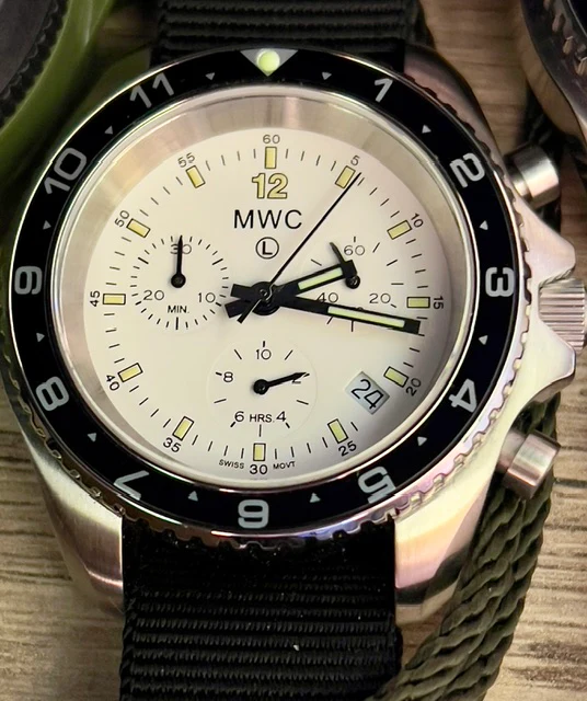 MWC NATO Pattern Stainless Steel Military Pilots Chronograph with Sapphire Crystal and Swiss Ronda Movement- 12 Hour GMT Bezel - Image 8