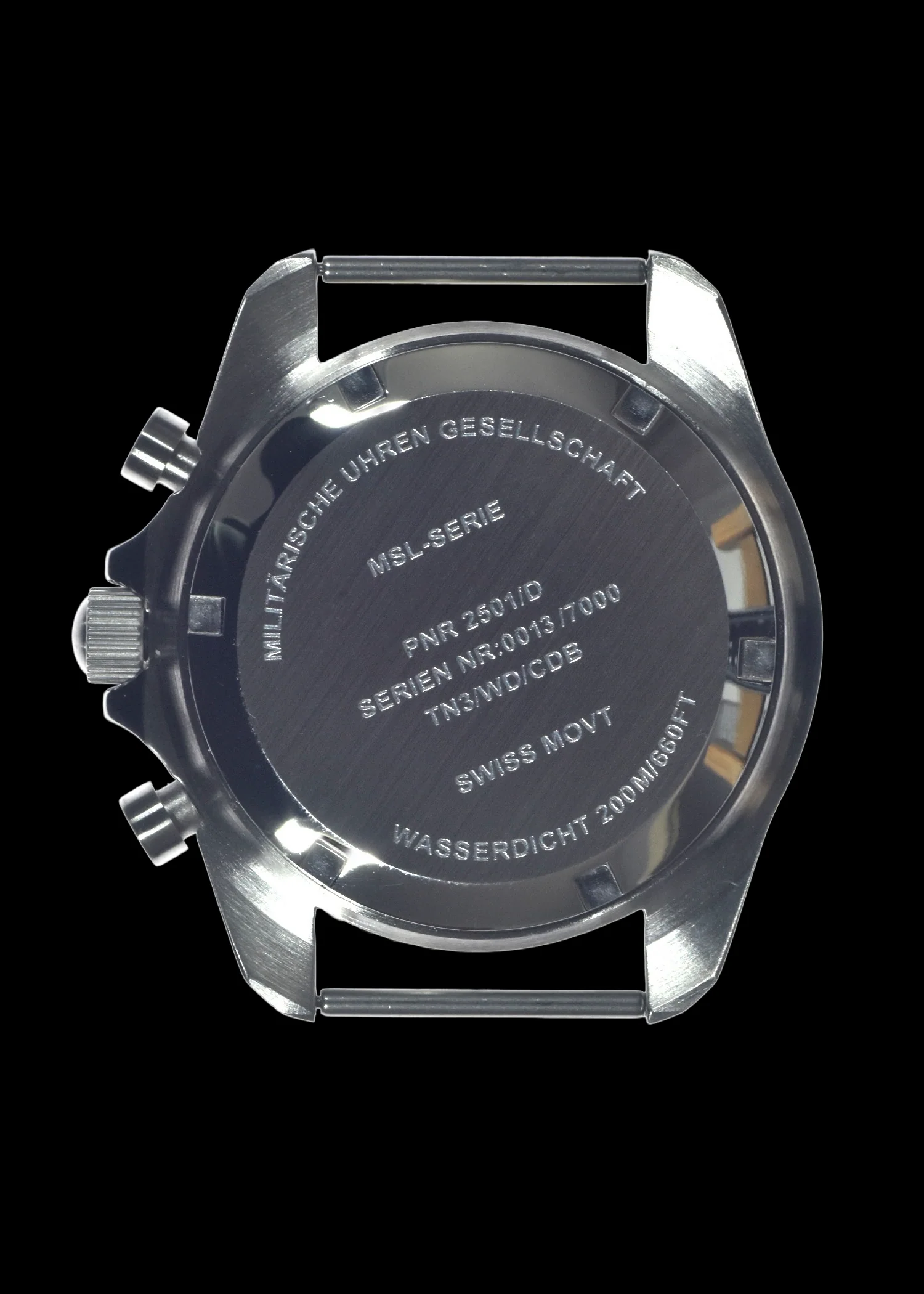 MWC NATO Pattern Stainless Steel Military Pilots Chronograph with Sapphire Crystal and Swiss Ronda Movement - 12 Hour GMT Bezel - Image 5