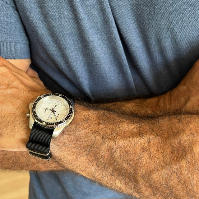 MWC NATO Pattern Stainless Steel Military Pilots Chronograph with Sapphire Crystal and Swiss Ronda Movement - Image 10