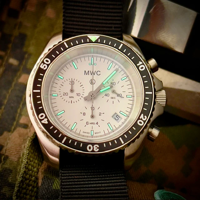 MWC NATO Pattern Stainless Steel Military Pilots Chronograph with Sapphire Crystal and Swiss Ronda Movement - Image 13