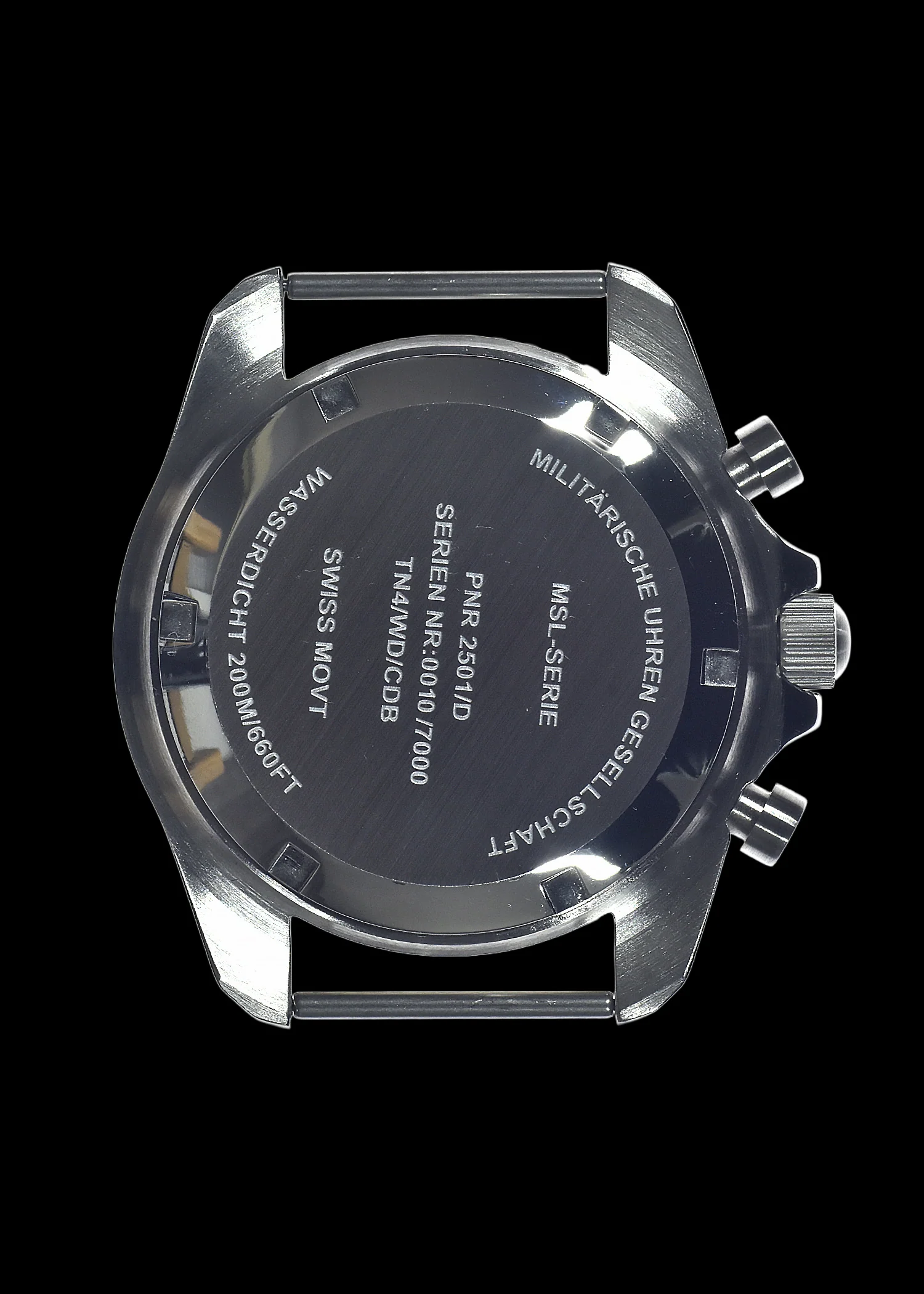 MWC NATO Pattern Stainless Steel Military Pilots Chronograph with Sapphire Crystal and Swiss Ronda Movement - Image 5