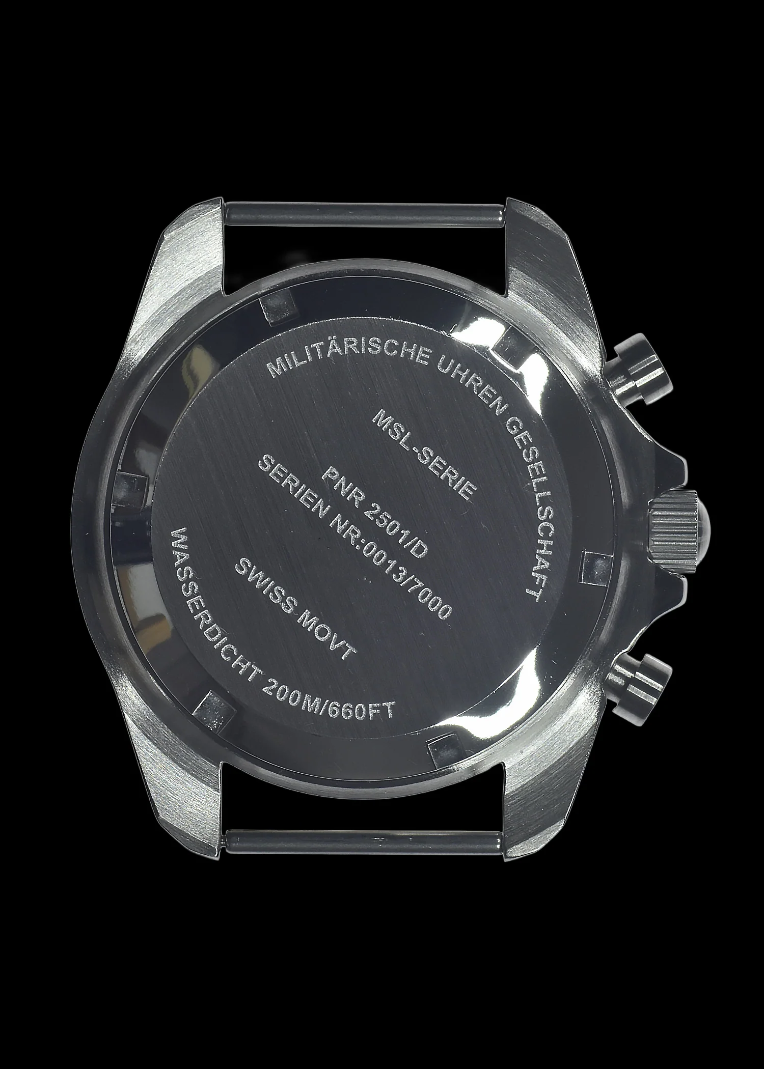 MWC NATO Pattern Stainless Steel Military Pilots Chronograph with Sapphire Crystal and Swiss Ronda Movement - 12 Hour GMT Bezel - Image 5