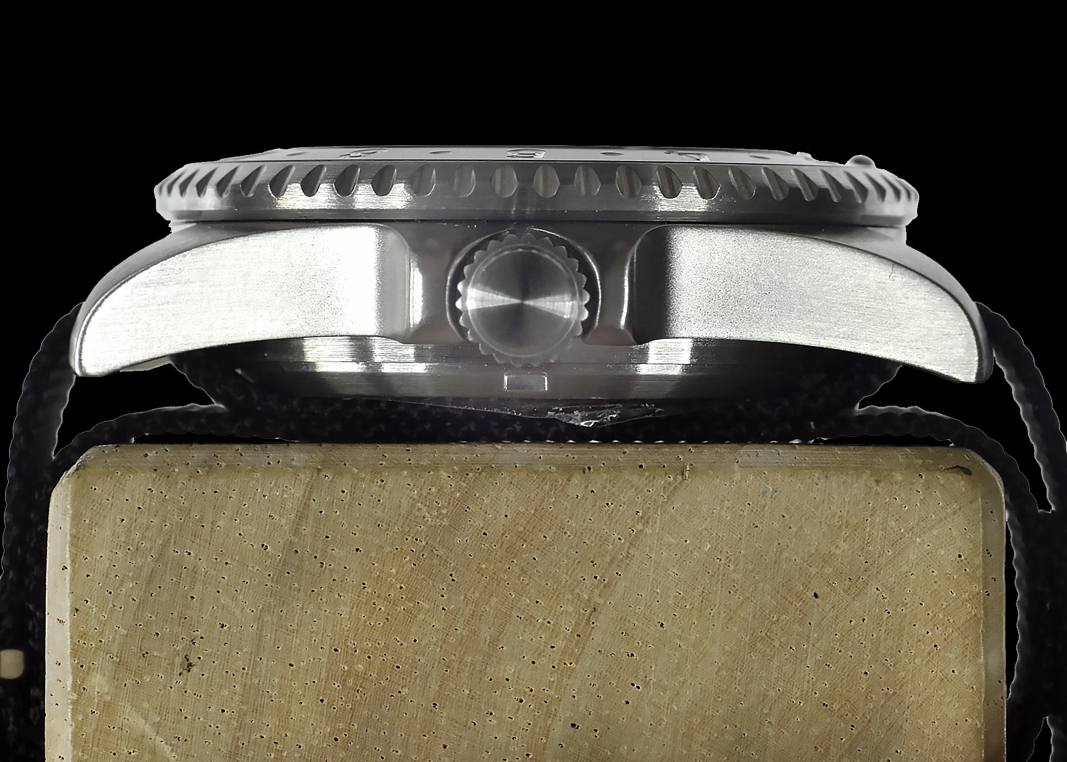 MWC Stainless Steel GMT (Dual Time Zone) Military Watch with Sapphire Crystal and Ceramic Bezel on NATO Strap - Image 4