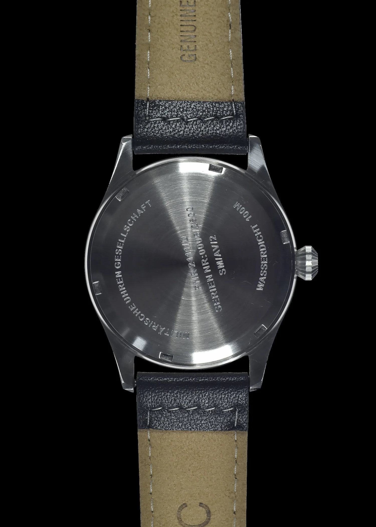 MWC Classic 40mm Stainless Steel Aviator Watch with Hybrid Movement and 100m Water Resistance - Image 4