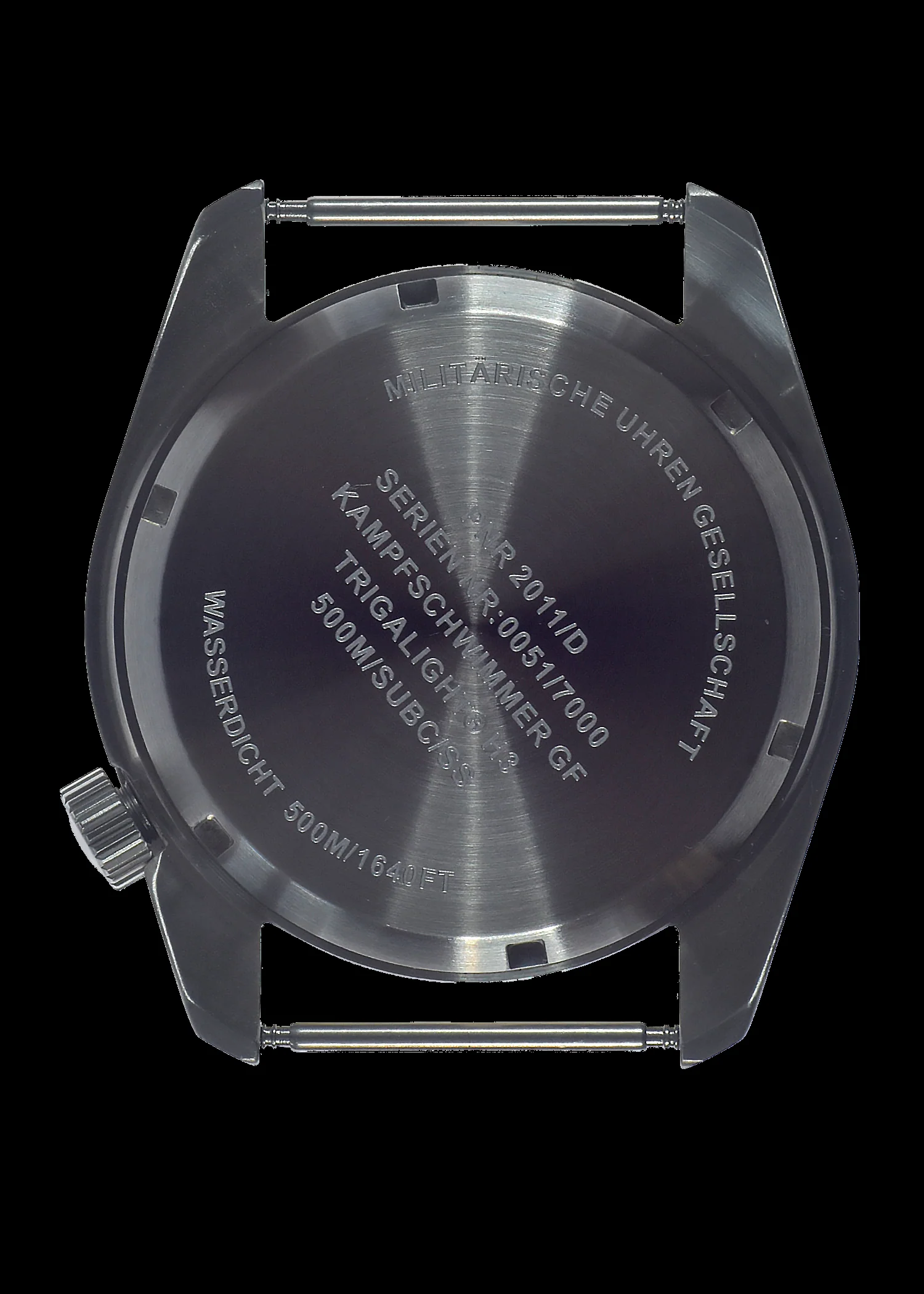 MWC "Submariner / Naval Crew Divers Watch" 500m (1,640ft) Water Resistant Dual Time Zone Military Watch in a Stainless Steel Case with GTLS and Helium Valve - Image 7
