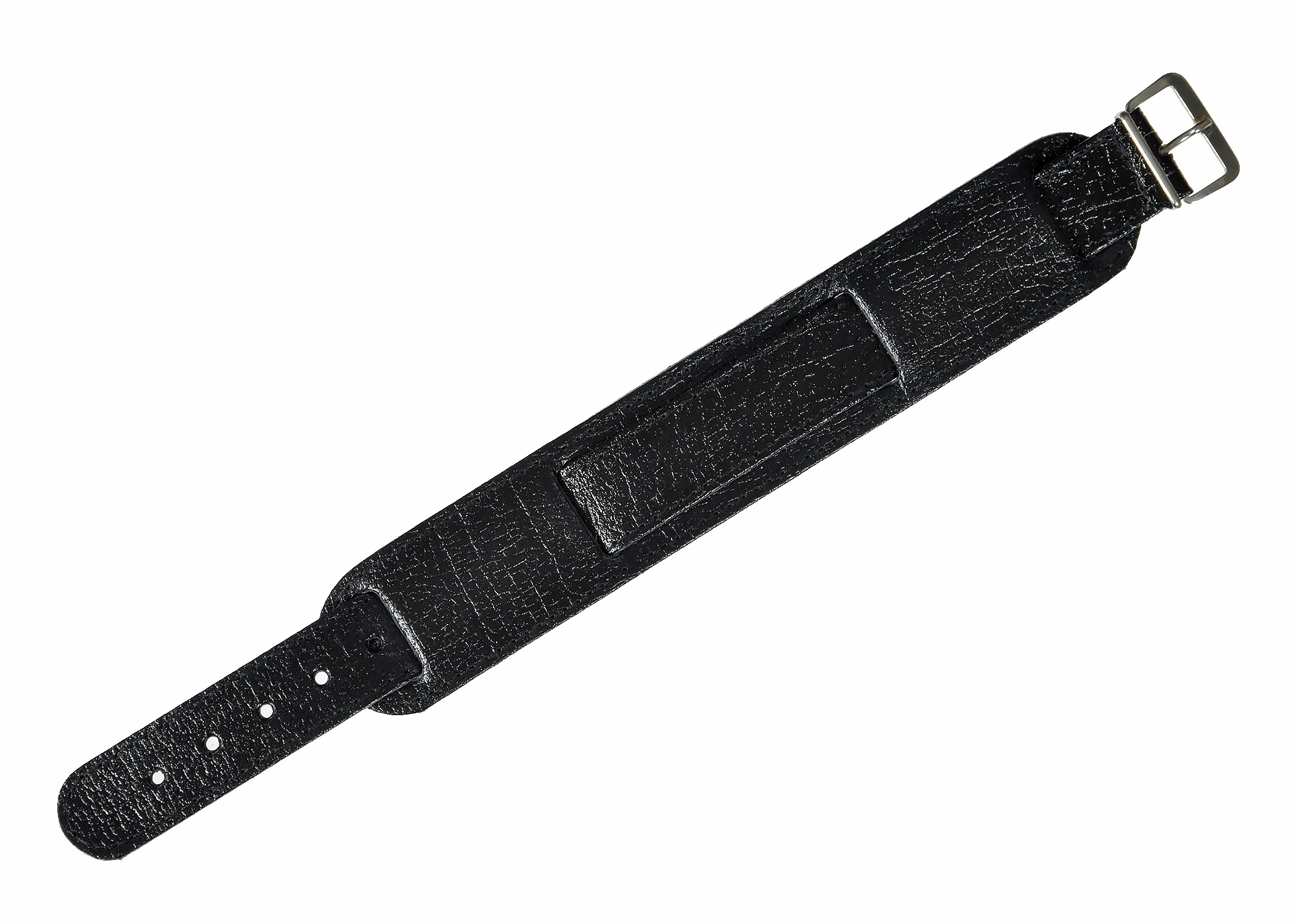 NATO 18mm 1950s Pattern Black Leather Strap - Image 2