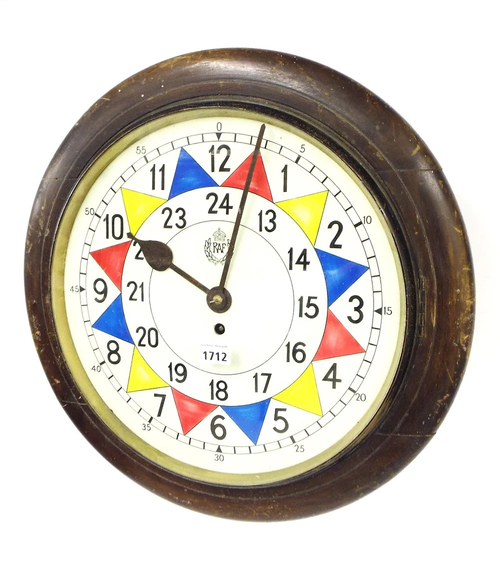 RAF 1940 "Battle of Britain" Pattern Replica Sector Wall Clock with Silent Quartz Movement and Sweep Second hand (Size 12" / 30.5cm) - Image 7