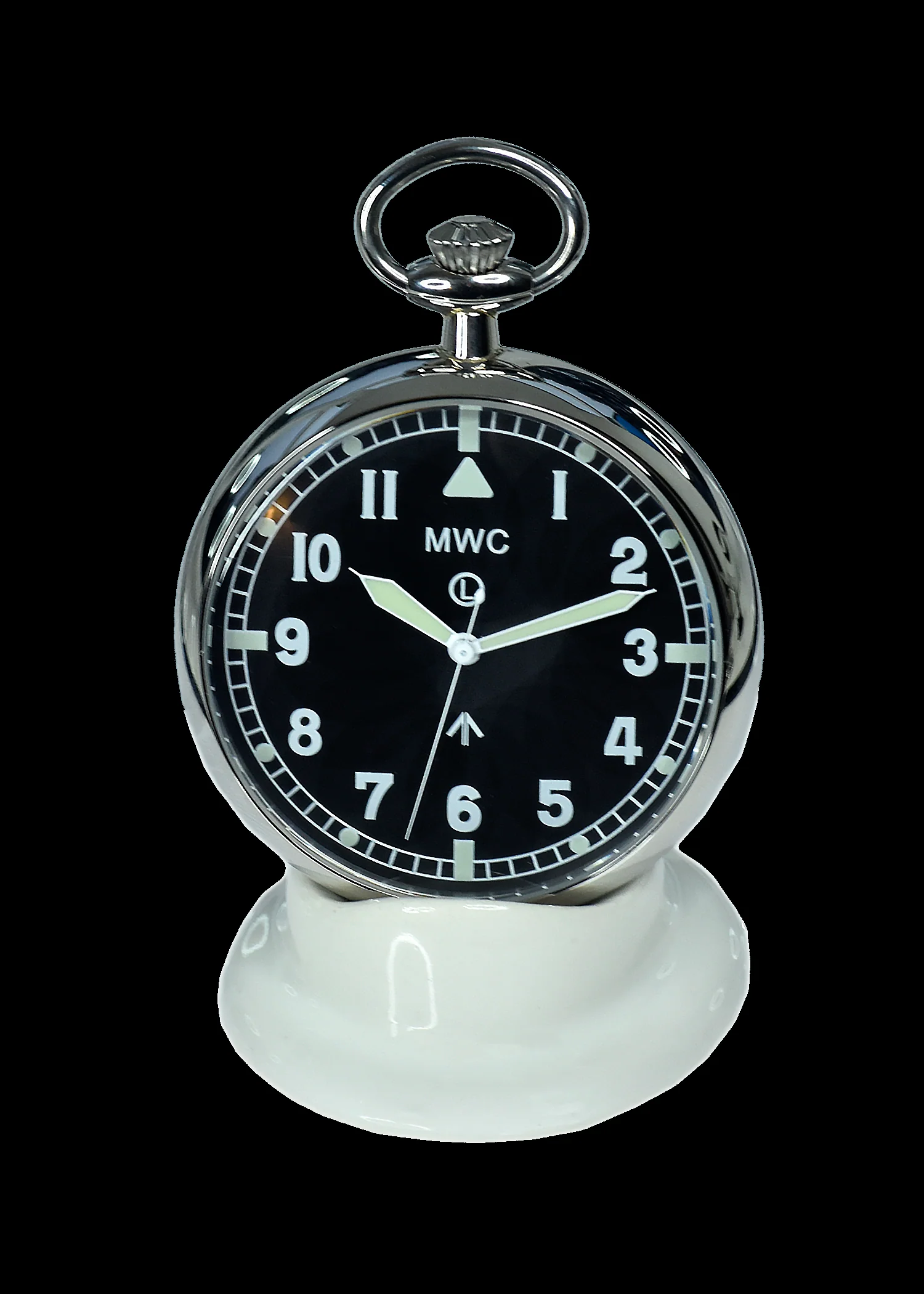 White Porcelain / Ceramic Pocket Watch Table/Desktop Stand - Image 3